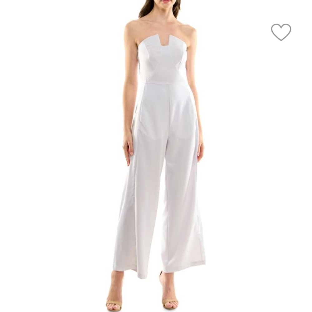Nicole Miller tux wide leg jump suit